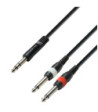 Y-Cable | Adam Hall® 2 Jack TS x Jack TRS | 1 m