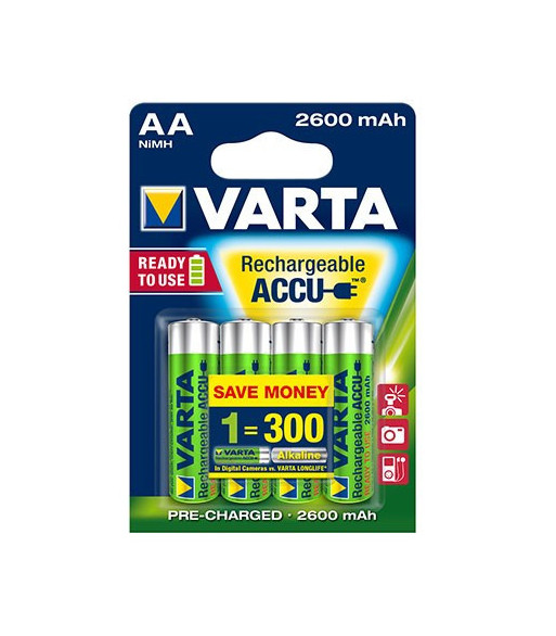 VATRA Batteri Rechargeable Battery - AA Mignon - 2600 mAh VATRA Batteri Rechargeable Battery - AA Mignon - 2600 mAh