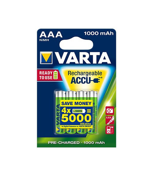 VATRA Batteri Rechargeable Battery - AAA Micro - 1000 mAh VATRA Batteri Rechargeable Battery - AAA Micro - 1000 mAh