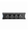 Power Strip 4 x Schukosockets IP54 | PowerIn BLU & PowerOut GREY