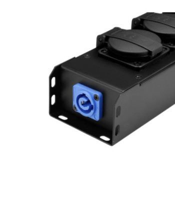 Power Strip 4 x Schukosockets IP54 | PowerIn BLU & PowerOut GREY