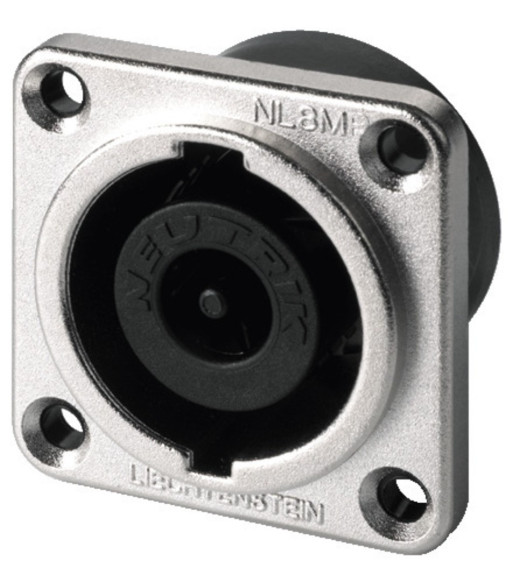 Speakon-bøsning han - NL-8MPR NEUTRIK Speakon-bøsning han - NL-8MPR NEUTRIK