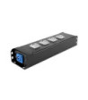 Power Strip PowerIn BLU | 5 x PowerOut GREY