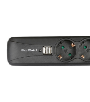 Power Strip 3-way with switch & 2 x USB | 1.4m