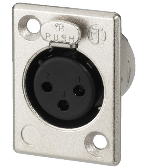 Neutrik XLR-bøsning hun - NC-3FP1 NEUTRIK Neutrik XLR-bøsning hun - NC-3FP1 NEUTRIK