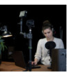 Gravity Microphone Pole for Table Mounting