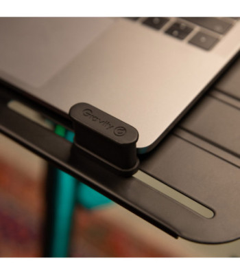 Gravity Universal Laptop Stand with Adjustable Holding Pins and Steel Base