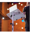 Gravity Universal Laptop Stand with Adjustable Holding Pins and Steel Base