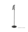 Gravity Traveler tablet holder and 1-hand mic stand with round base