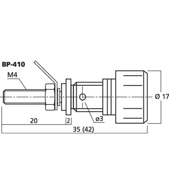 Højttalerbøsning - BP-410 MONACOR