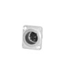Panel jack XLR 5-pole male D-type