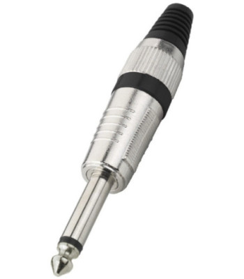 Jackstik 6.3mm mono sort - T-110/SW MONACOR