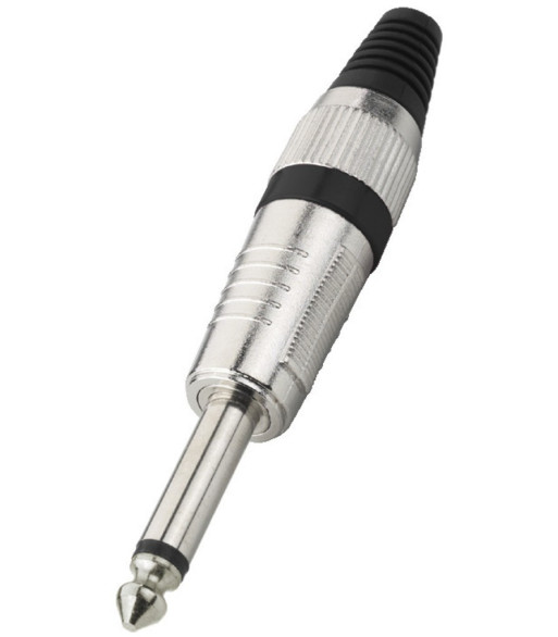 Jackstik 6.3mm mono sort - T-110/SW MONACOR Jackstik 6.3mm mono sort - T-110/SW MONACOR
