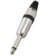 Jackstik 6.3mm mono sort - T-110/SW MONACOR