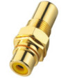 Phonobøsning hun/hun gul - T-730G/GE MONACOR