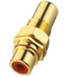 Phonobøsning hun/hun rød - T-730G/RT MONACOR