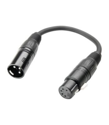 Adapter DMX Cable | Adam Hall® XLR 5-pole Female x XLR 3-pole Male | 0.2 m