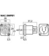 PowerCon t/230V - NAC-3MPB1 NEUTRIK
