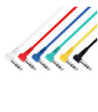 Patch Cable set of 6 different coloured angled Jack TRS | 0.6 m