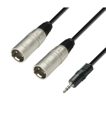 Y-Cable | Adam Hall® 2 XLR Male x Minijack | 3 m