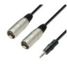 Y-Cable | Adam Hall® 2 XLR Male x Minijack | 3 m
