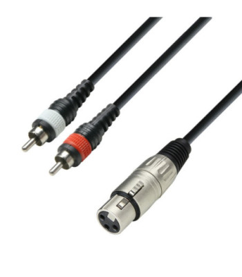 Y-Cable | Adam Hall® 2 RCA x XLR Female | 1 m