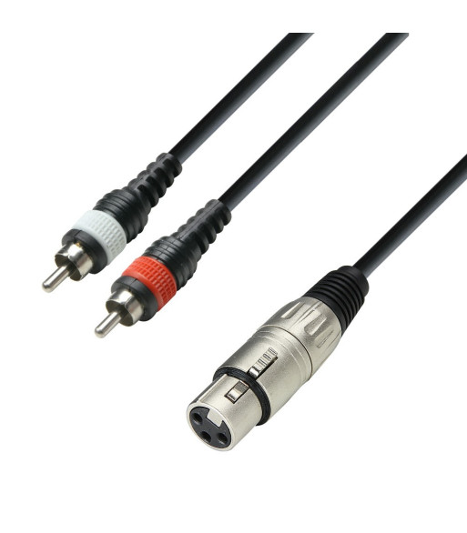 Y-Cable | Adam Hall® 2 RCA x XLR Female | 1 m Y-Cable | Adam Hall® 2 RCA x XLR Female | 1 m