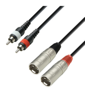Twin Cable | Adam Hall® 2 XLR Male x 2 RCA | 3 m