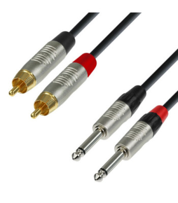 Twin Cable | Rean® 2 Jack TS x 2 RCA | 0.9 m