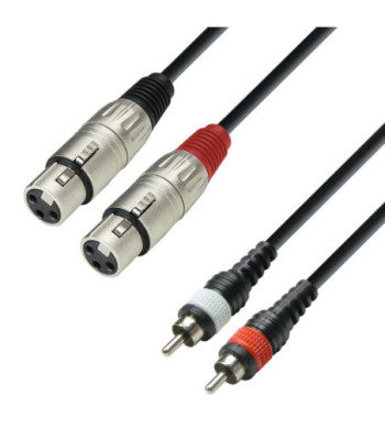Twin Cable | Adam Hall® 2 XLR Female x 2 RCA | 6 m