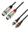 Twin Cable | Adam Hall® 2 XLR Female x 2 RCA | 6 m