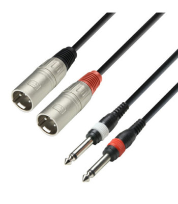 Twin Cabvle | Adam Hall® 2 XLR Male x 2 Jack TS | 1 m