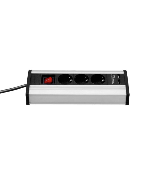 Power Strip 3-way with switch & 2 x USB | 1.4 m