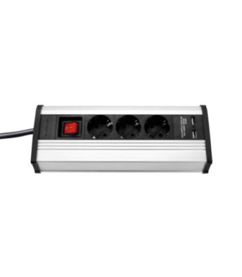 Power Strip 3-way with switch & 2 x USB | 1.4 m