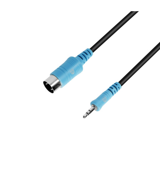 TRS MIDI Cable | Adam Hall® Minijack x MIDI 5-pole | 1.5 m TRS MIDI Cable | Adam Hall® Minijack x MIDI 5-pole | 1.5 m