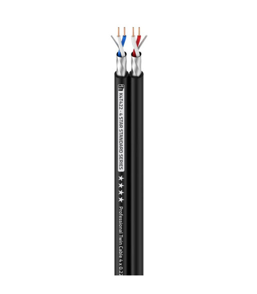 Twin Microphone Cable | 4 x 0.22 mm² AWG24 | 100 m - 100 meter
