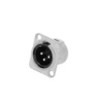 Panel jack XLR 3-pole male