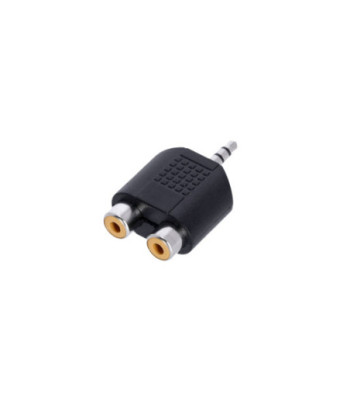 Y-adapter 2 x RCA female to 3.5 mm jack TRS male