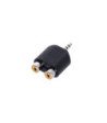 Y-adapter 2 x RCA female to 3.5 mm jack TRS male