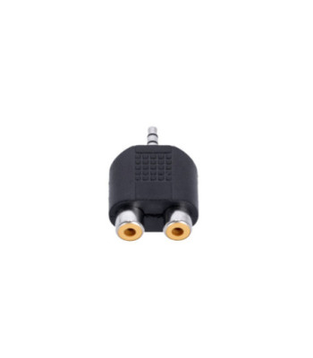 Y-adapter 2 x RCA female to 3.5 mm jack TRS male