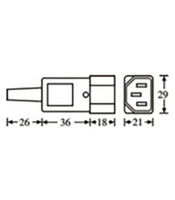 IECC Power Plug male