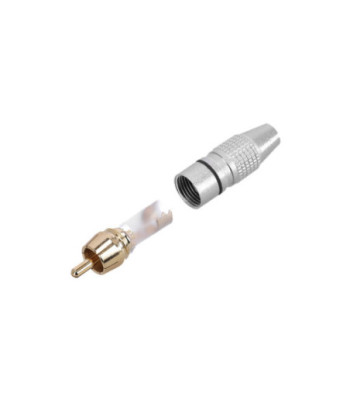 RCA connector male with black code ring