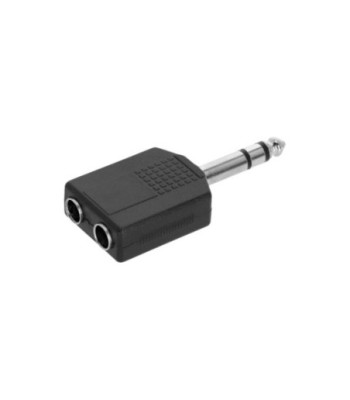 Y-adapter 2 x 6.3 mm jack TRS female to 6.3 mm jack TRS male