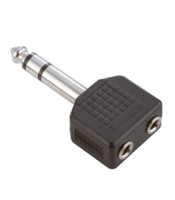 Y-Adapter 2 x 3.5 mm stereo Jack female to 6.3 mm stereo