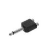 Y-adapter 2 x RCA female to 6.3 mm jack TS male