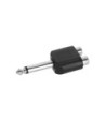 Y-adapter 2 x RCA female to 6.3 mm jack TS male