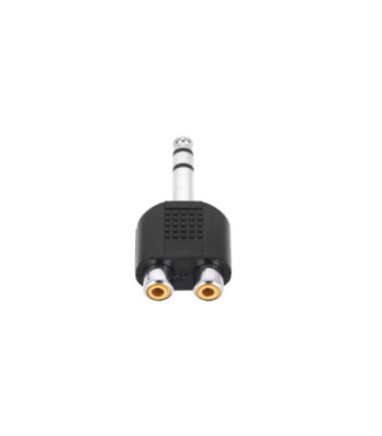 Y-adapter 2 x RCA female to 6.3 mm jack TRS male