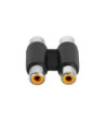 Twin Adapter 2 x RCA female to 2 x RCA female