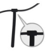 Hook and Loop Cable Tie 200 x 25 mm black - 10 stk.
