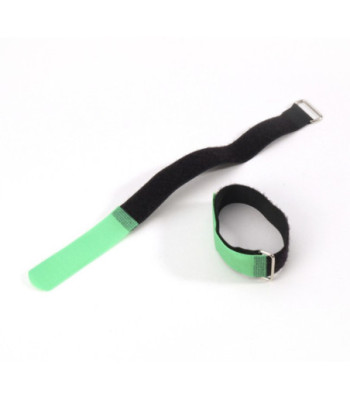 Hook and Loop Cable Tie 300 x 25 mm green - 10 stk.